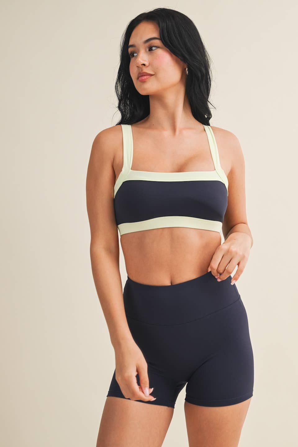 Contrast Block Sports Bra