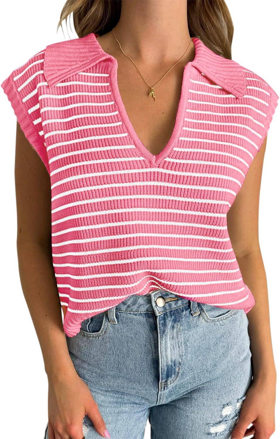 Charli V-Neck Sweater Vest Top