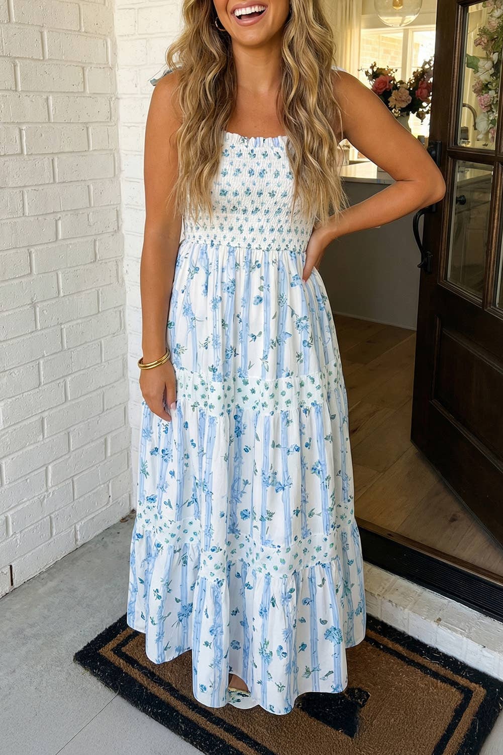 Skye Floral Smocked Maxi Dress
