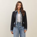 Denim Trim Blazer