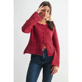 Cranberry Crochet Cardigan