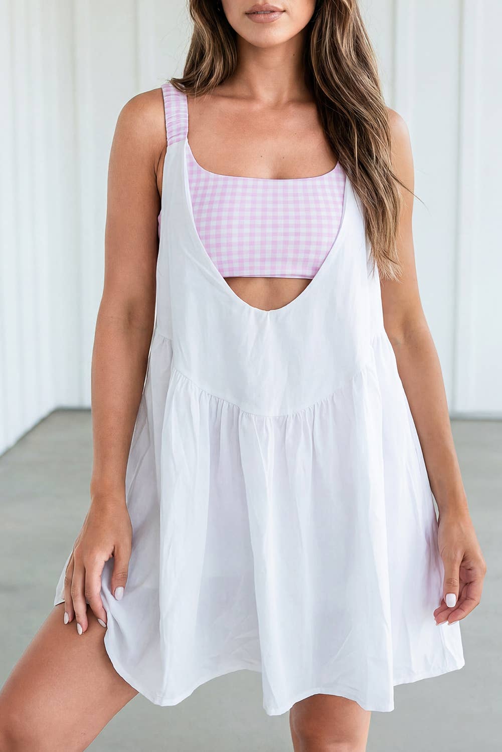 Gingham Activewear Romper