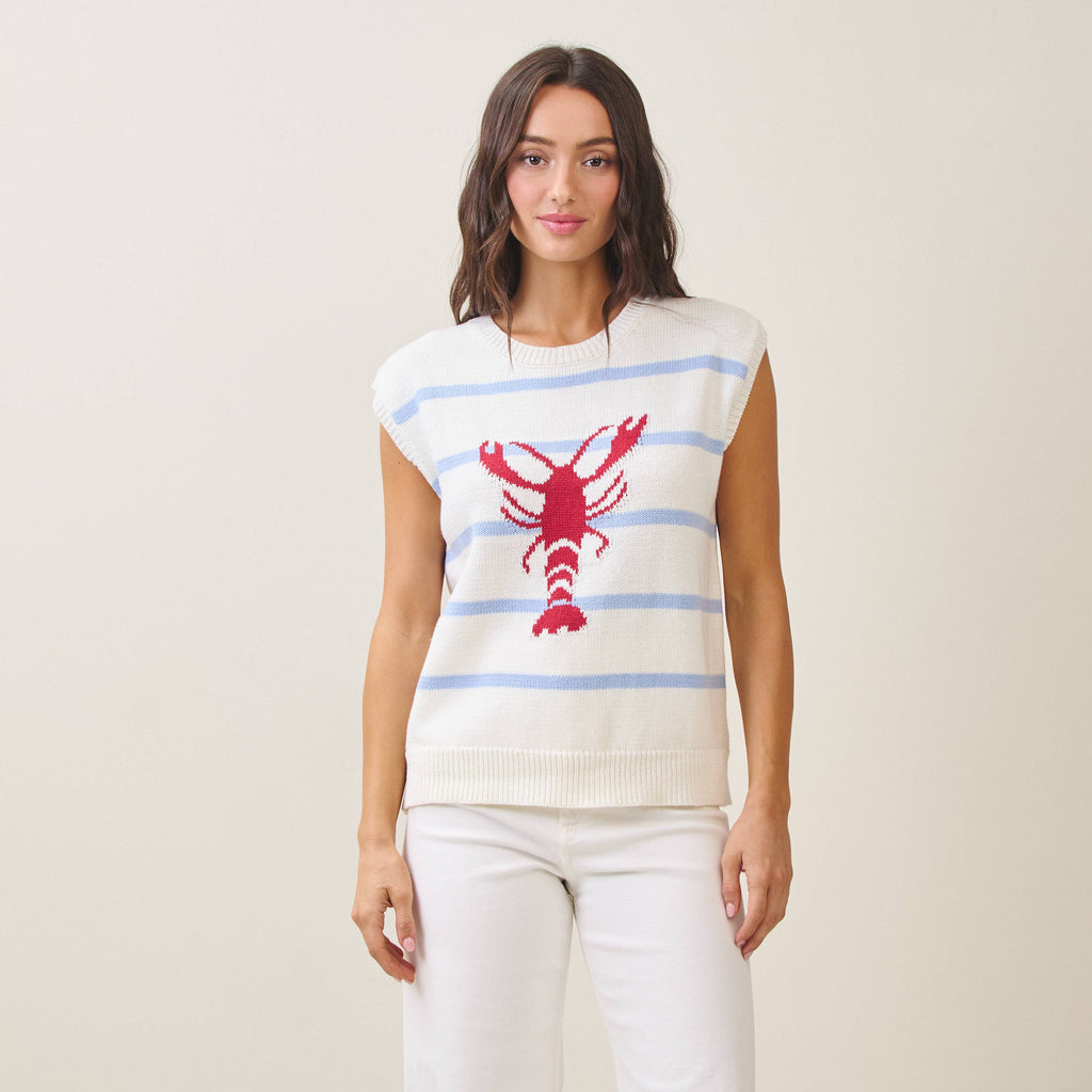 Lobster Stripe Sweater Vest