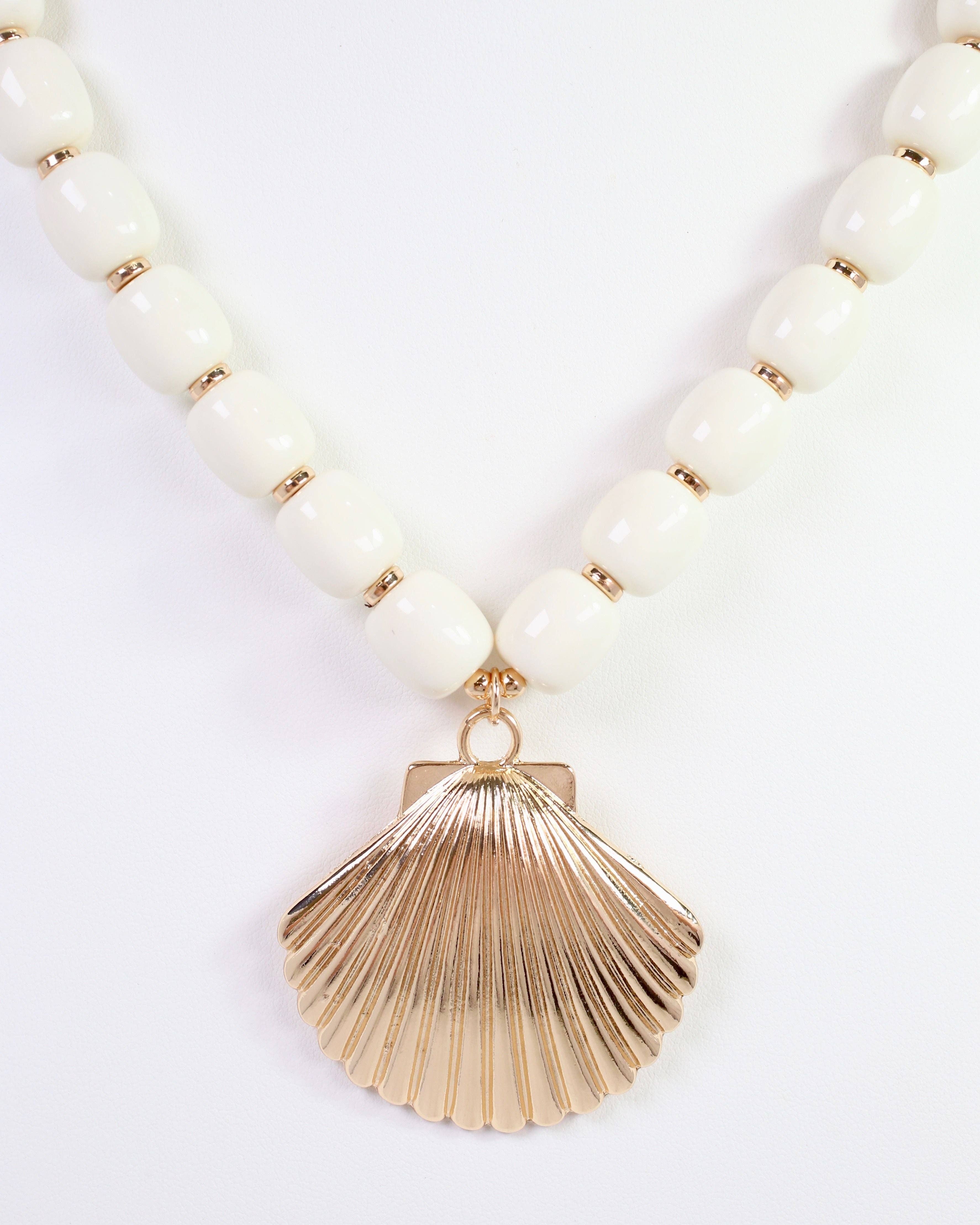 Shelly Beaded Necklace