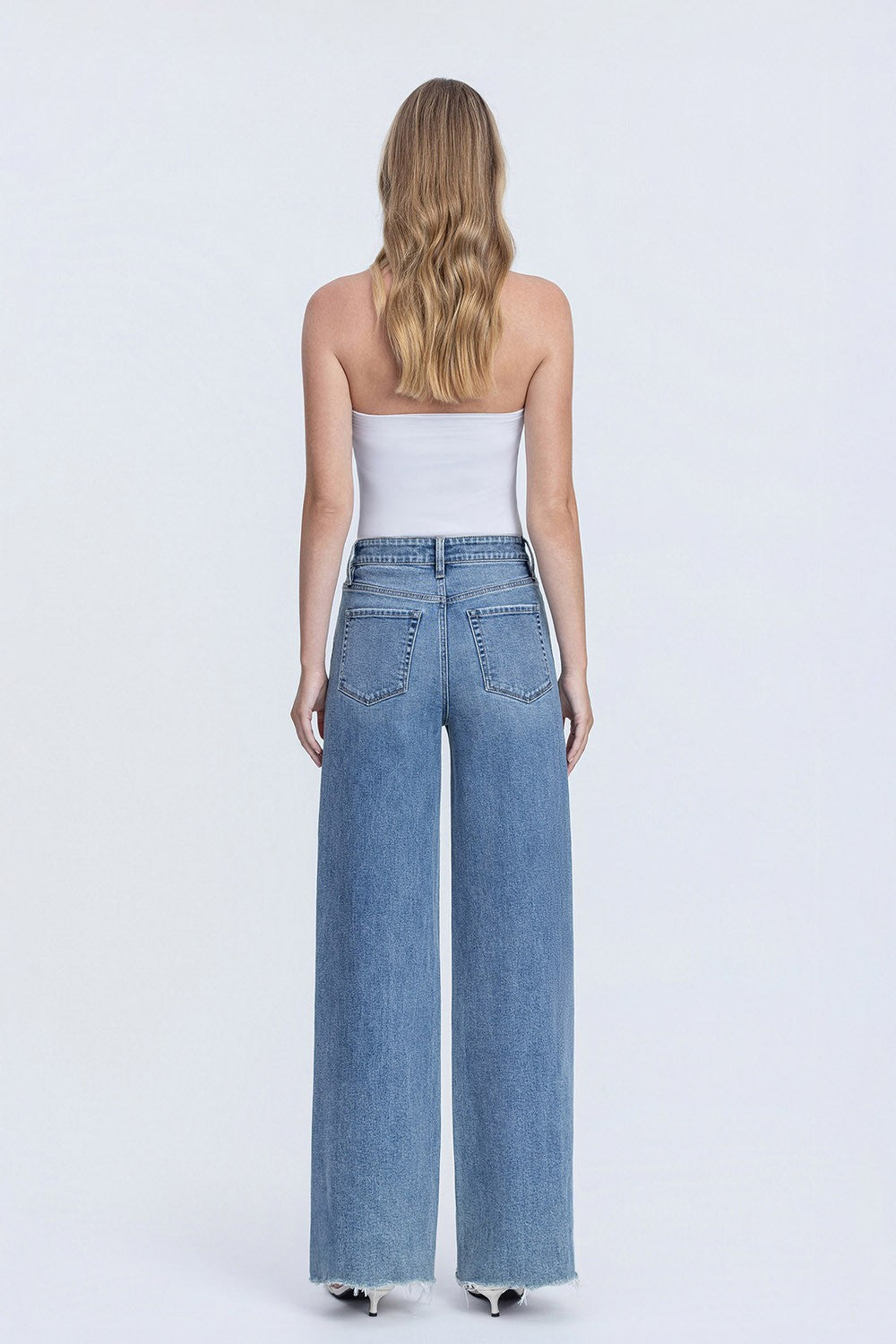 Raw Hem High Rise Jeans