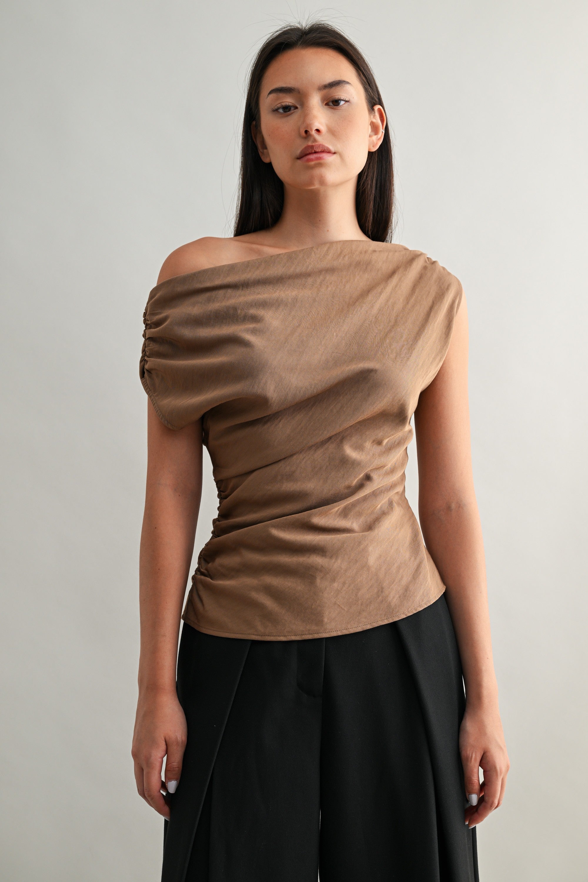 Asymetrical Ruched Top