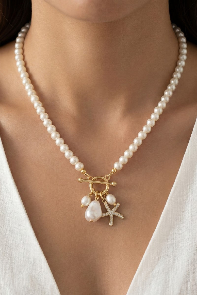 Starfish Pearl Necklace