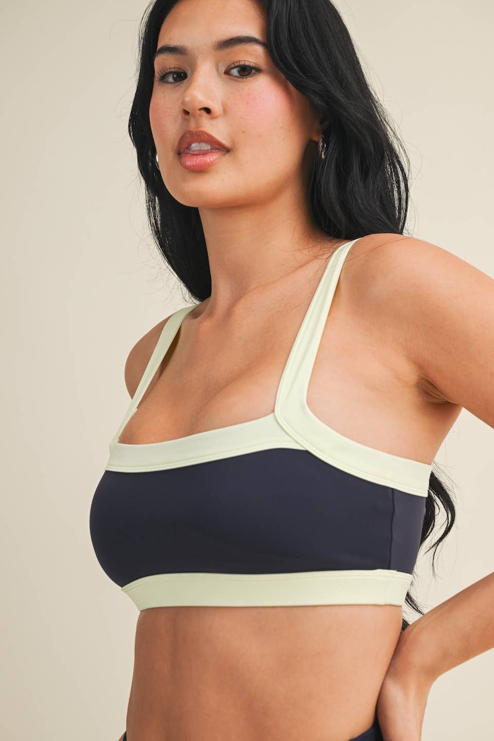 Contrast Block Sports Bra