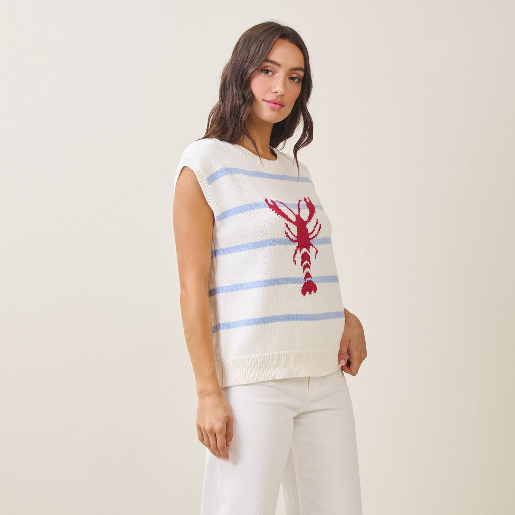 Lobster Stripe Sweater Vest