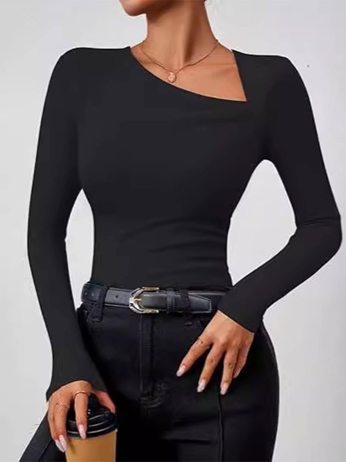Slanting Top Riley Slanted Neck Top – Dash + Co