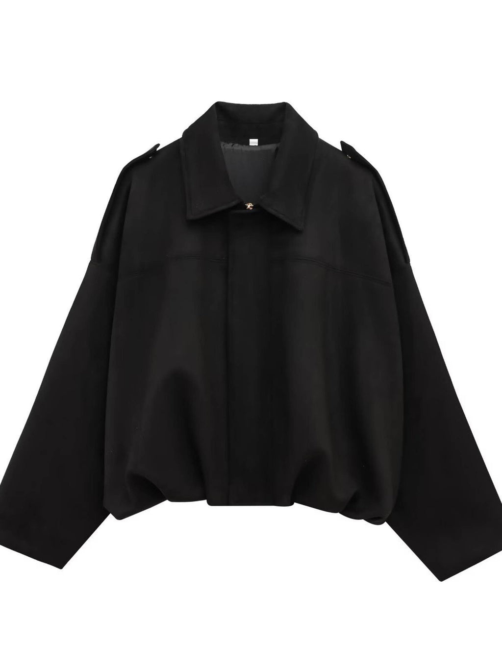 Bat Sleeve Zipper Loose Suede Jacket