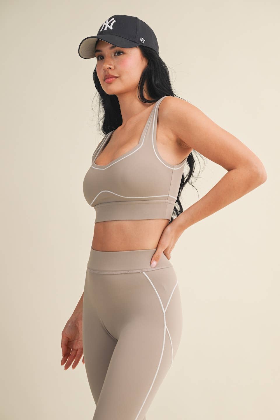 Contrast Thread Sports Bra