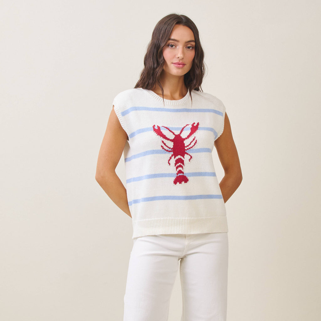 Lobster Stripe Sweater Vest