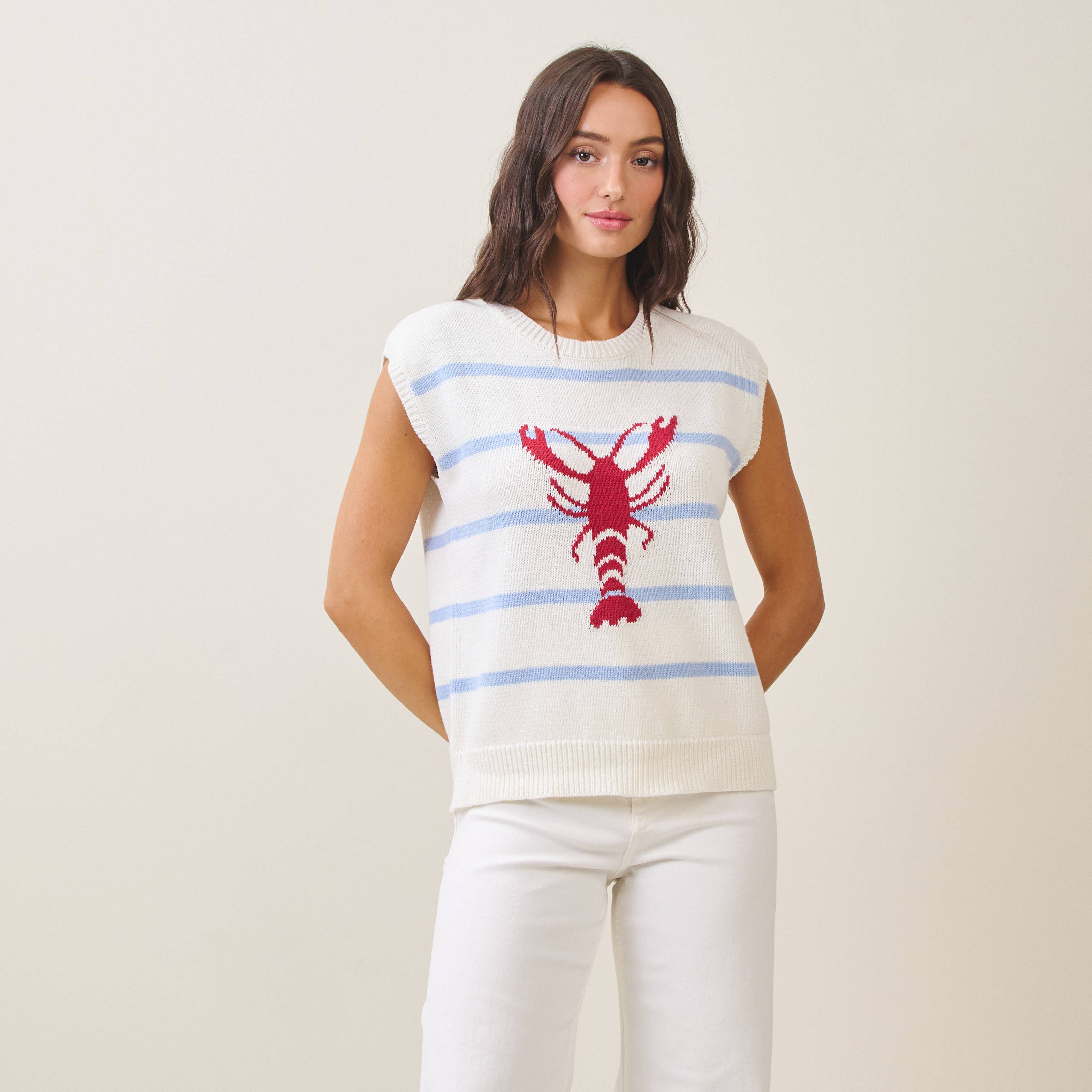 Lobster Stripe Sweater Vest