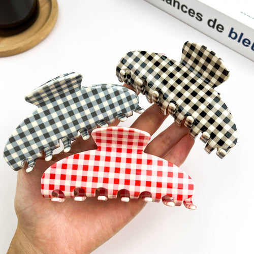 Cherry Red Gingham Claw Clip