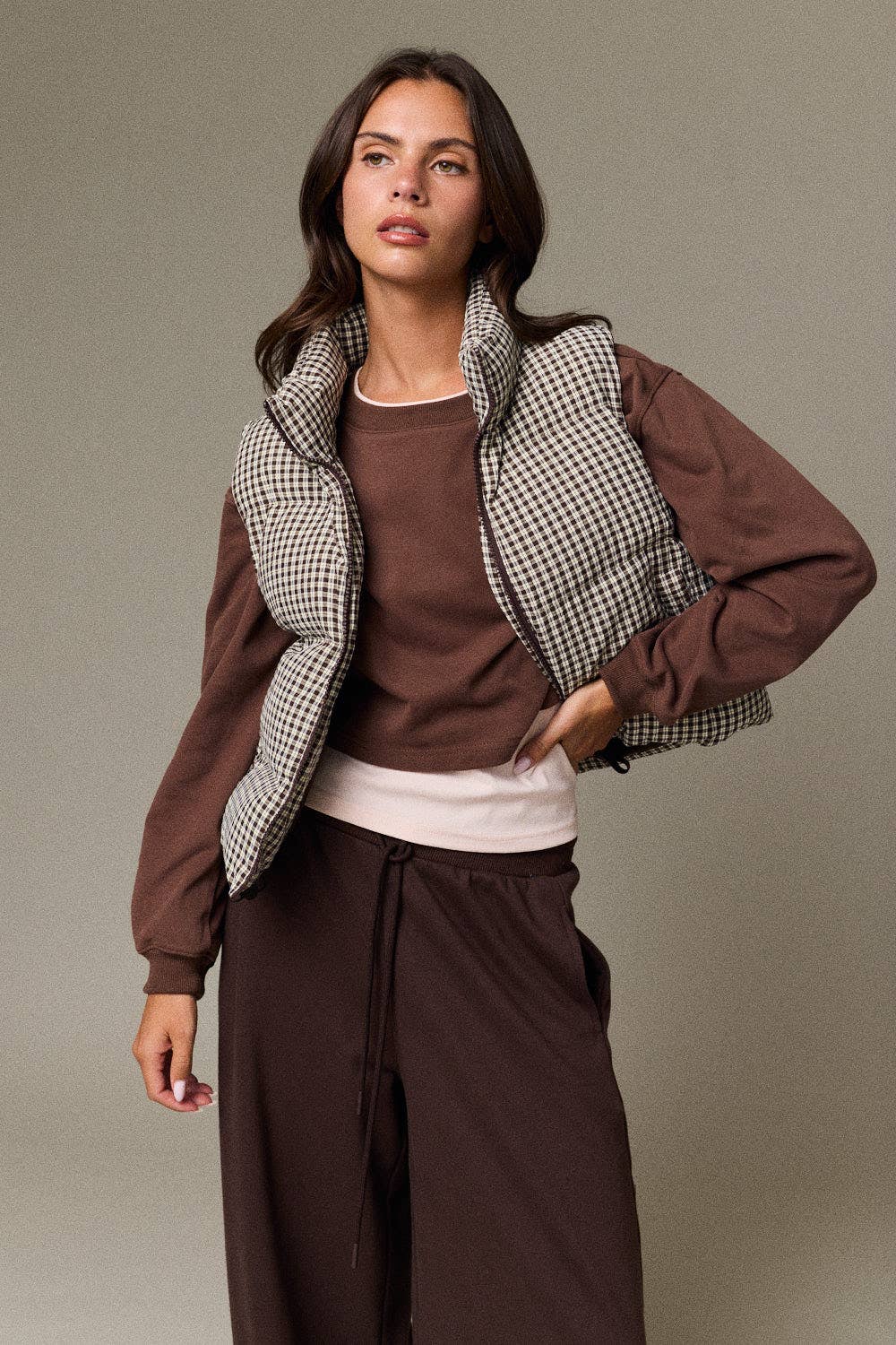 Lennox Check Puffer Vest