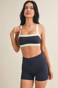Contrast Block Sports Bra