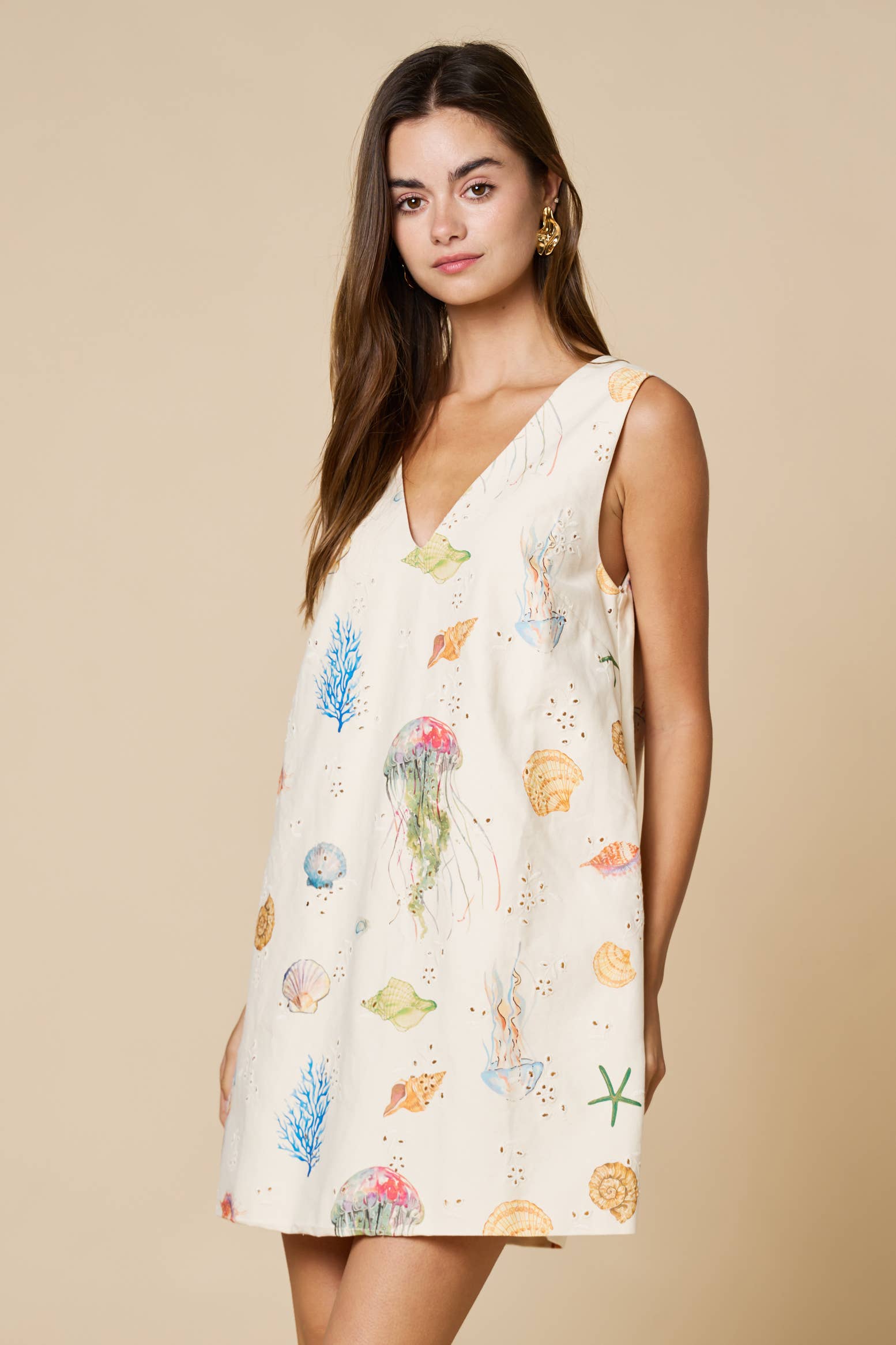 Seashell Coastal Shift Dress