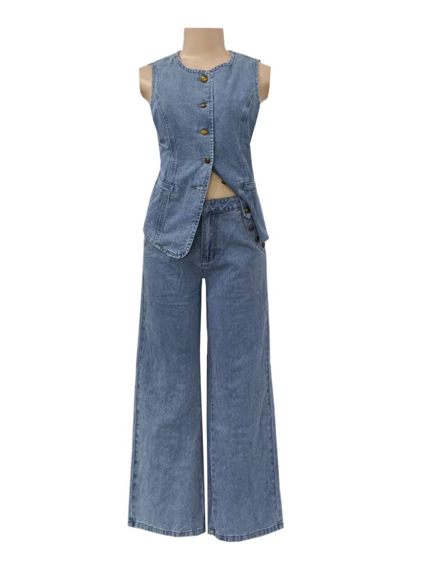 Palmer Denim Pants Set