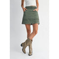 Hunter Green Suede Skirt