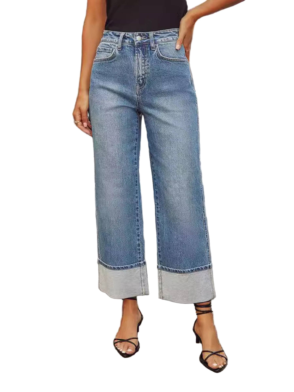 Jessie Rolled Edge Cropped Jeans