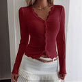 Lacie Ribbed Button Up