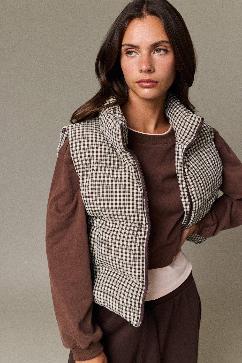 Lennox Check Puffer Vest