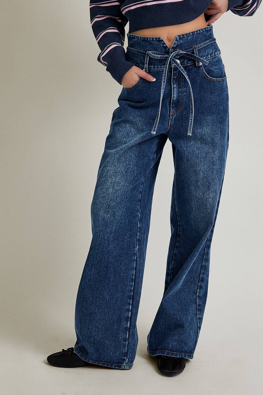 Harper High Rise Tie-Waist Jeans
