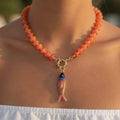 Sunset Fish Beaded Necklace