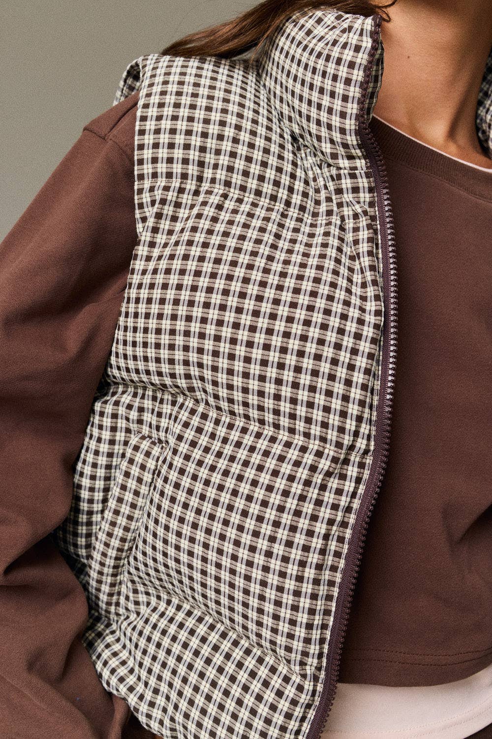 Lennox Check Puffer Vest
