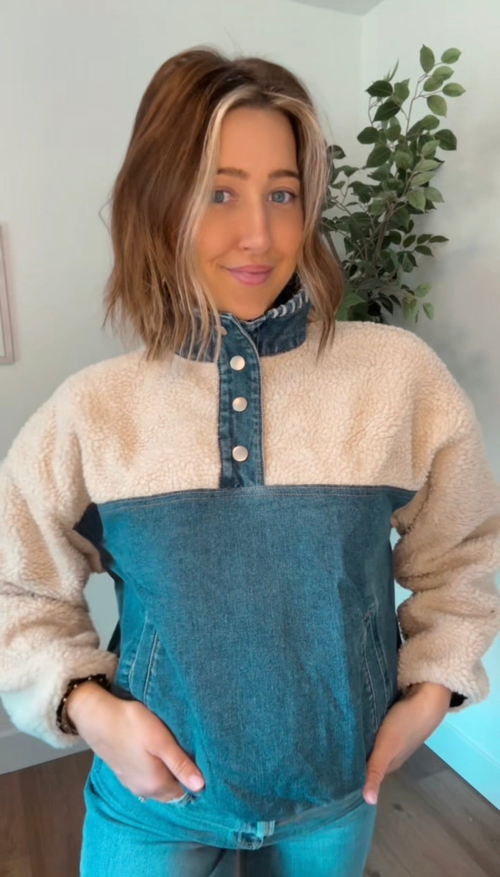 Jena Jean + Sherpa Jacket