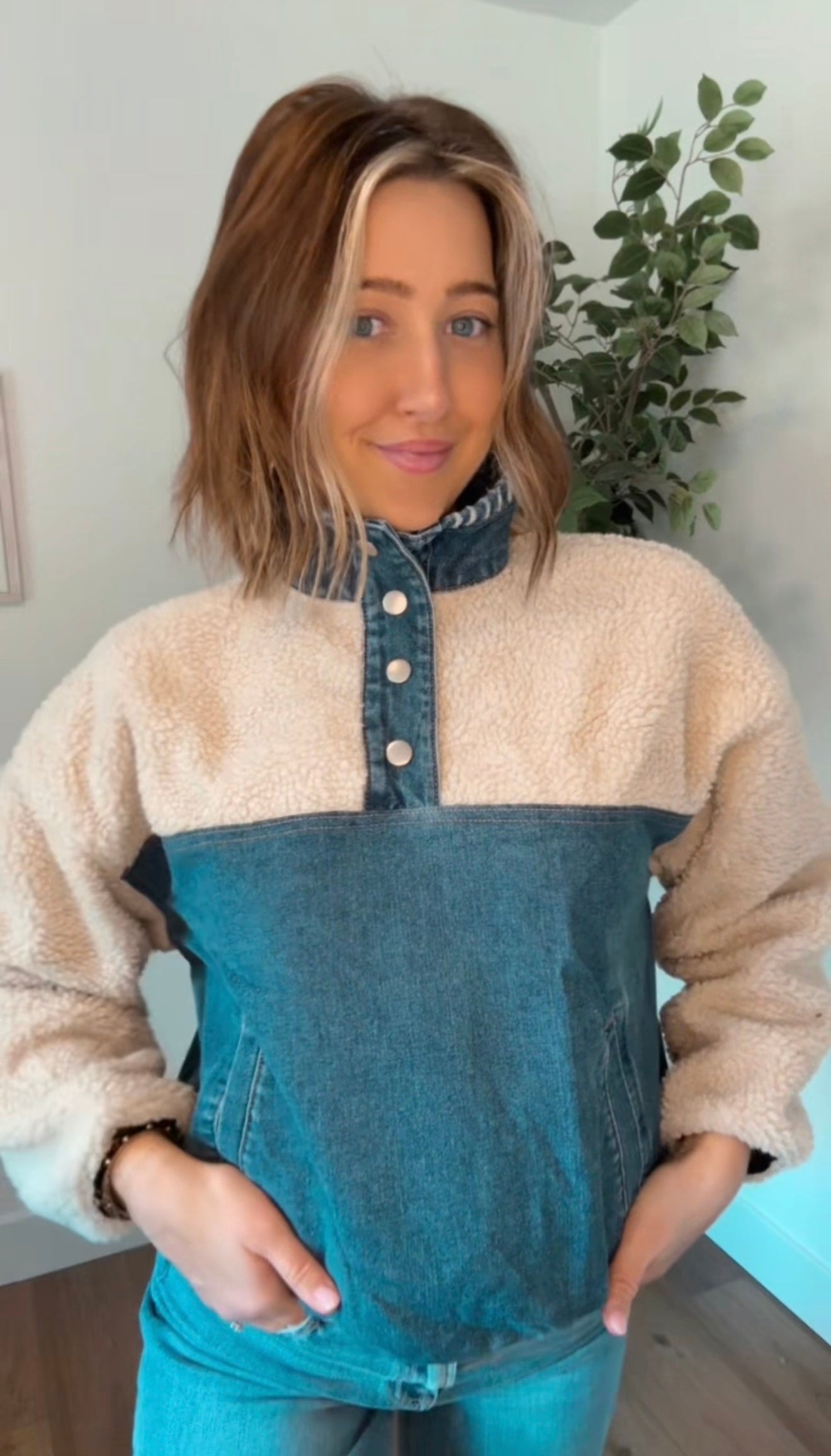 Jena Jean + Sherpa Jacket