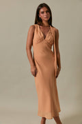 Golden Hour Scarf Midi Dress