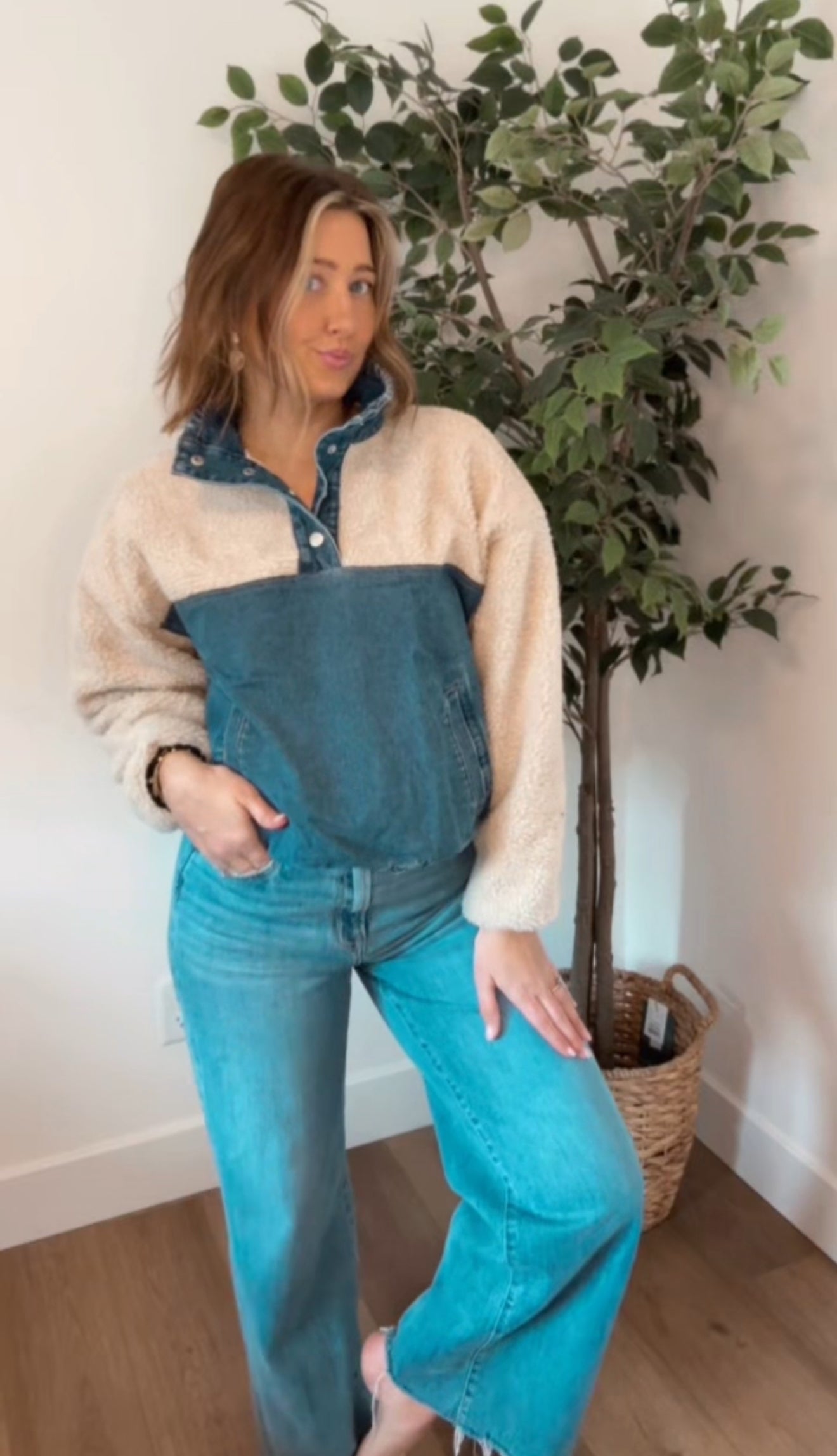 Jena Jean + Sherpa Jacket
