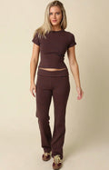 Clover Stripe Knit Pants Set