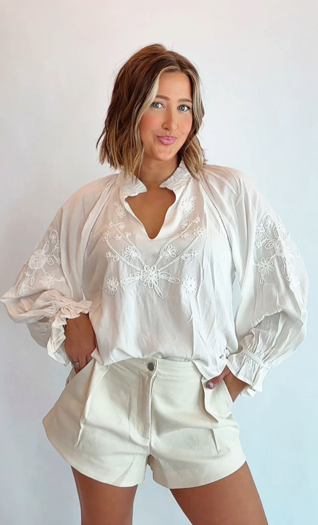 Boho Embroidered Blouse