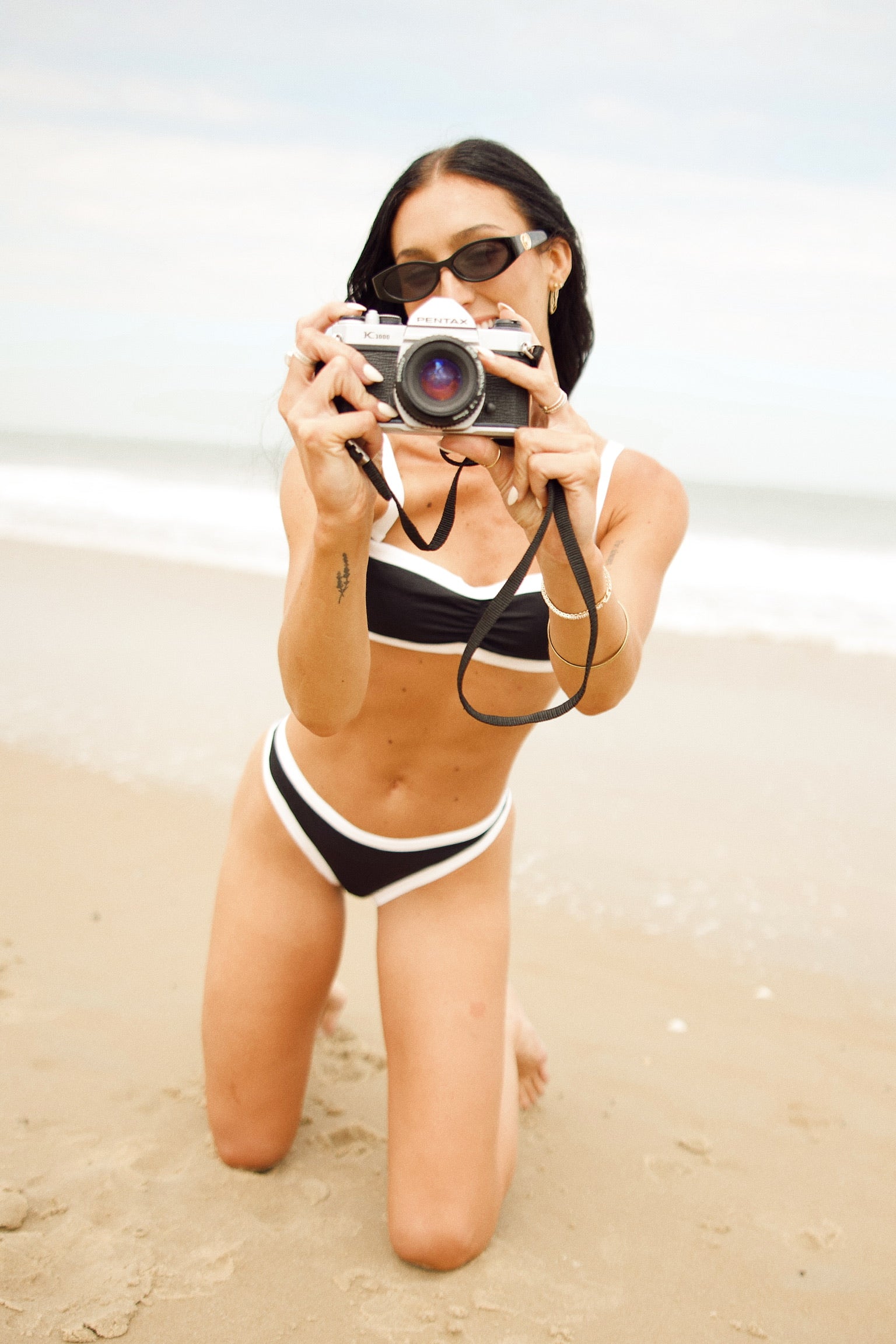 Wandering in Paris Bikini Set (Black)