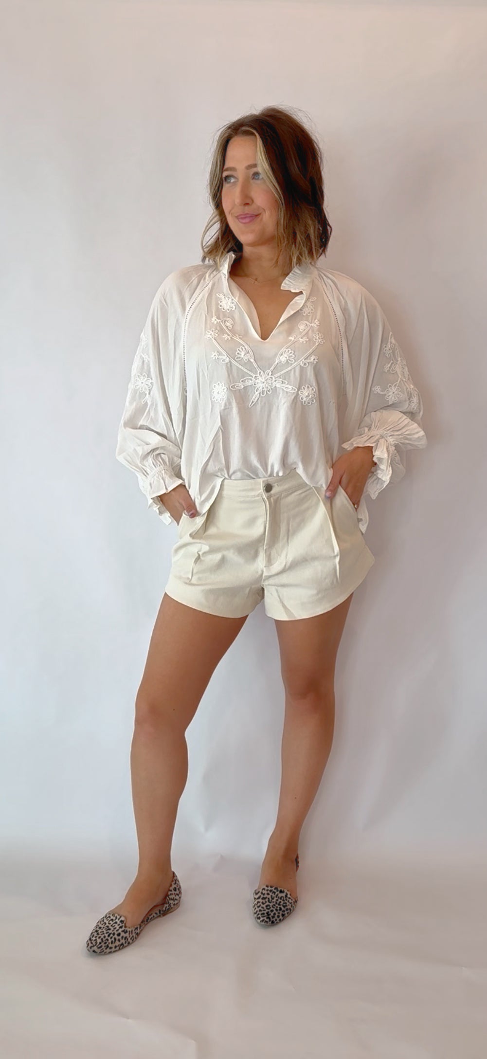High Waisted Pleated Shorts