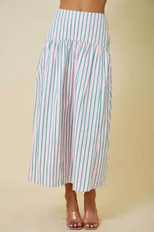 Caddy Stripe Maxi Skirt