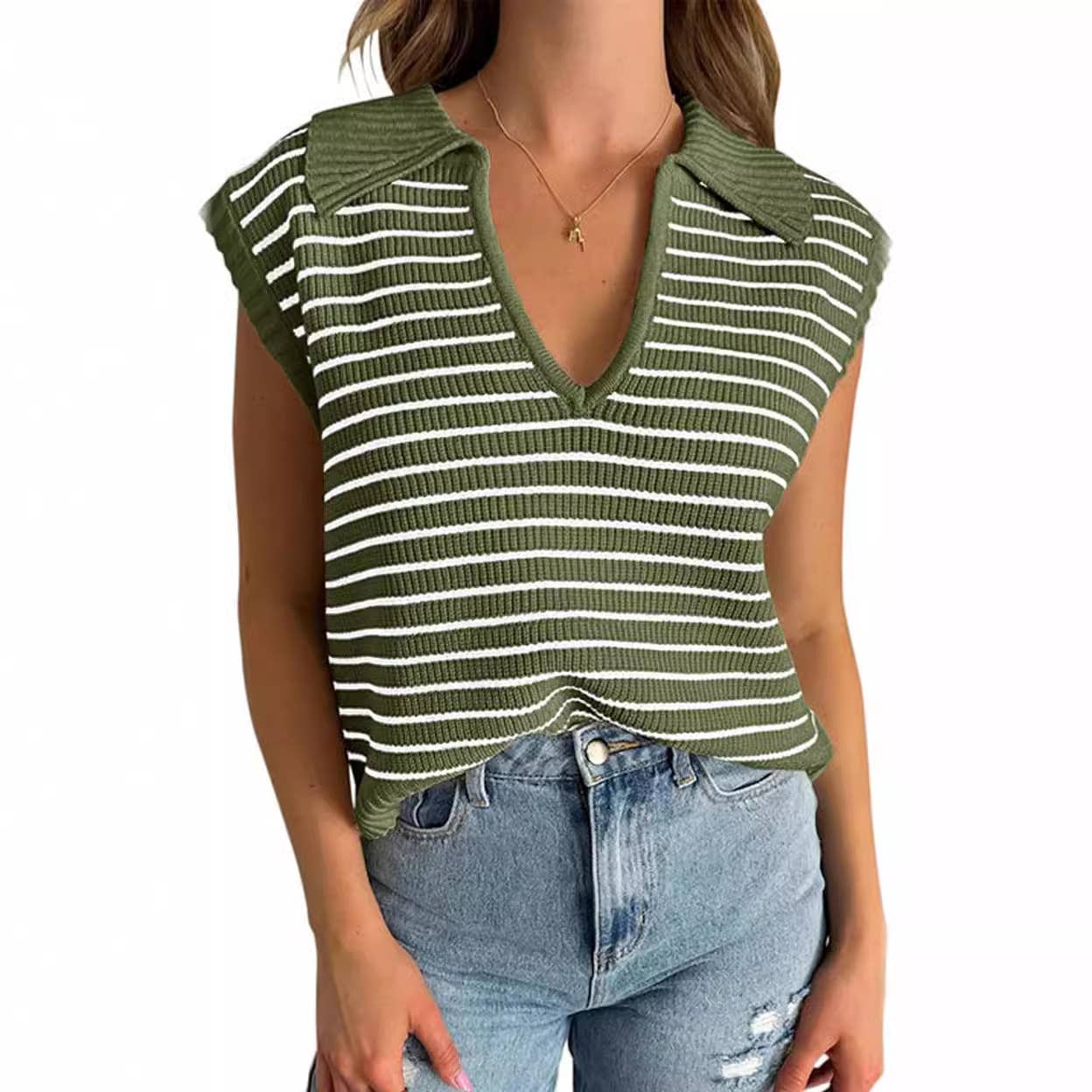 Charli V-Neck Sweater Vest Top