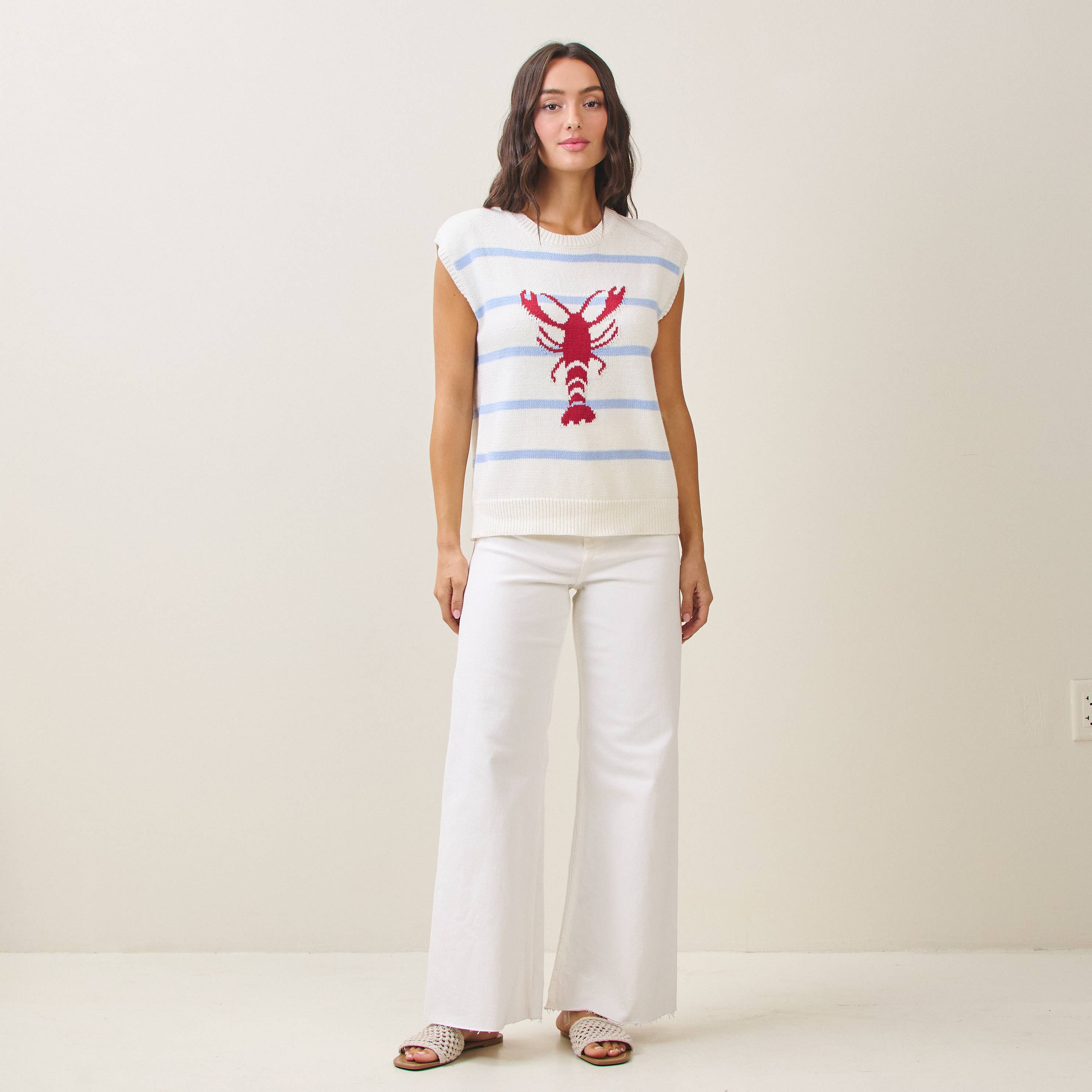 Lobster Stripe Sweater Vest