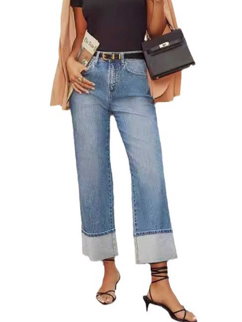 Jessie Rolled Edge Cropped Jeans