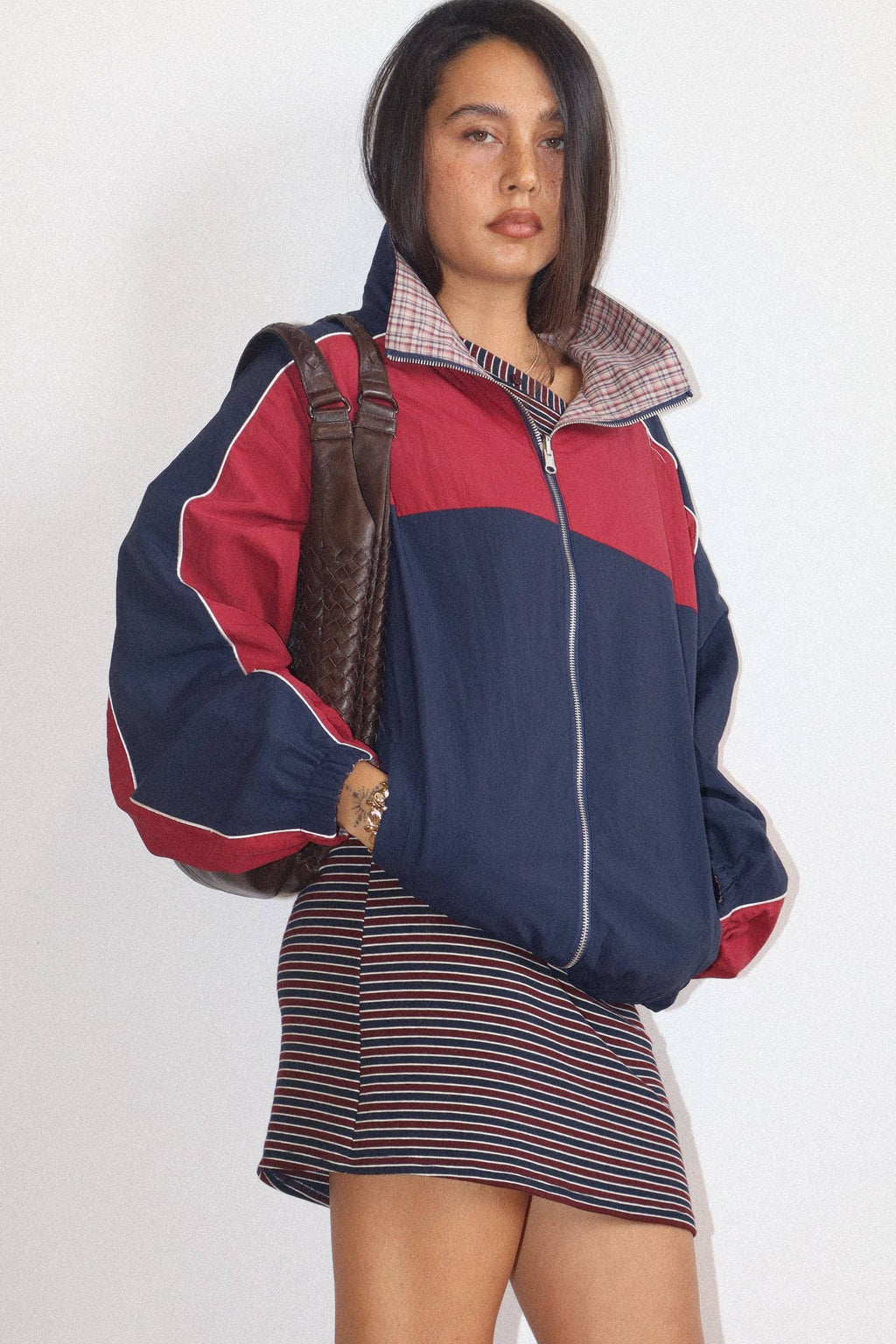 Retro Reversible Windbreaker Jacket