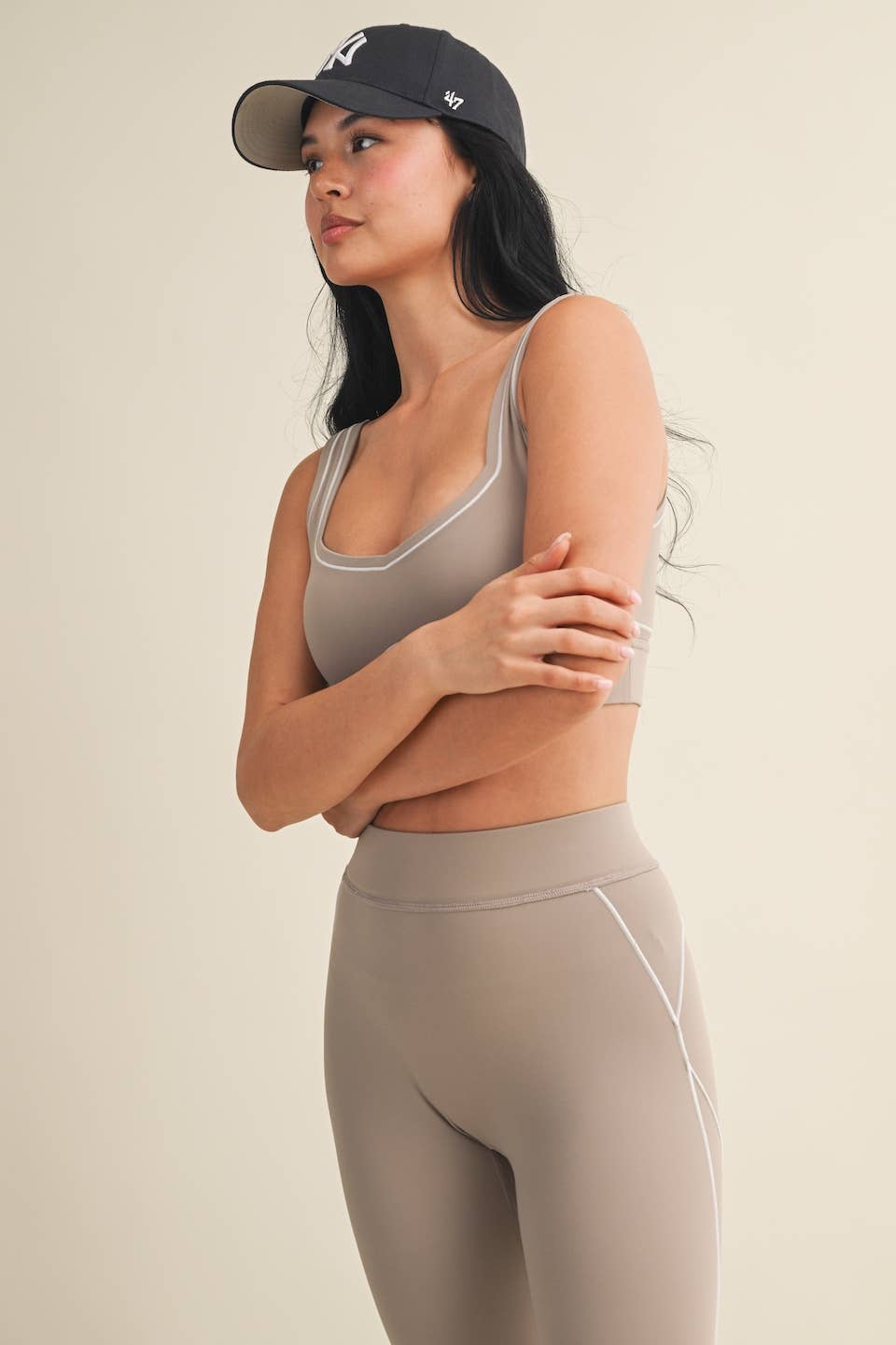 Contrast Thread Sports Bra