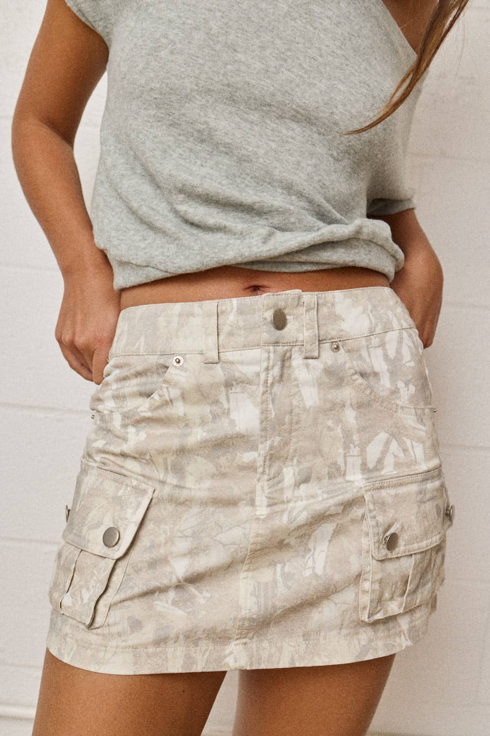 Camouflage Cargo Mini Skirt