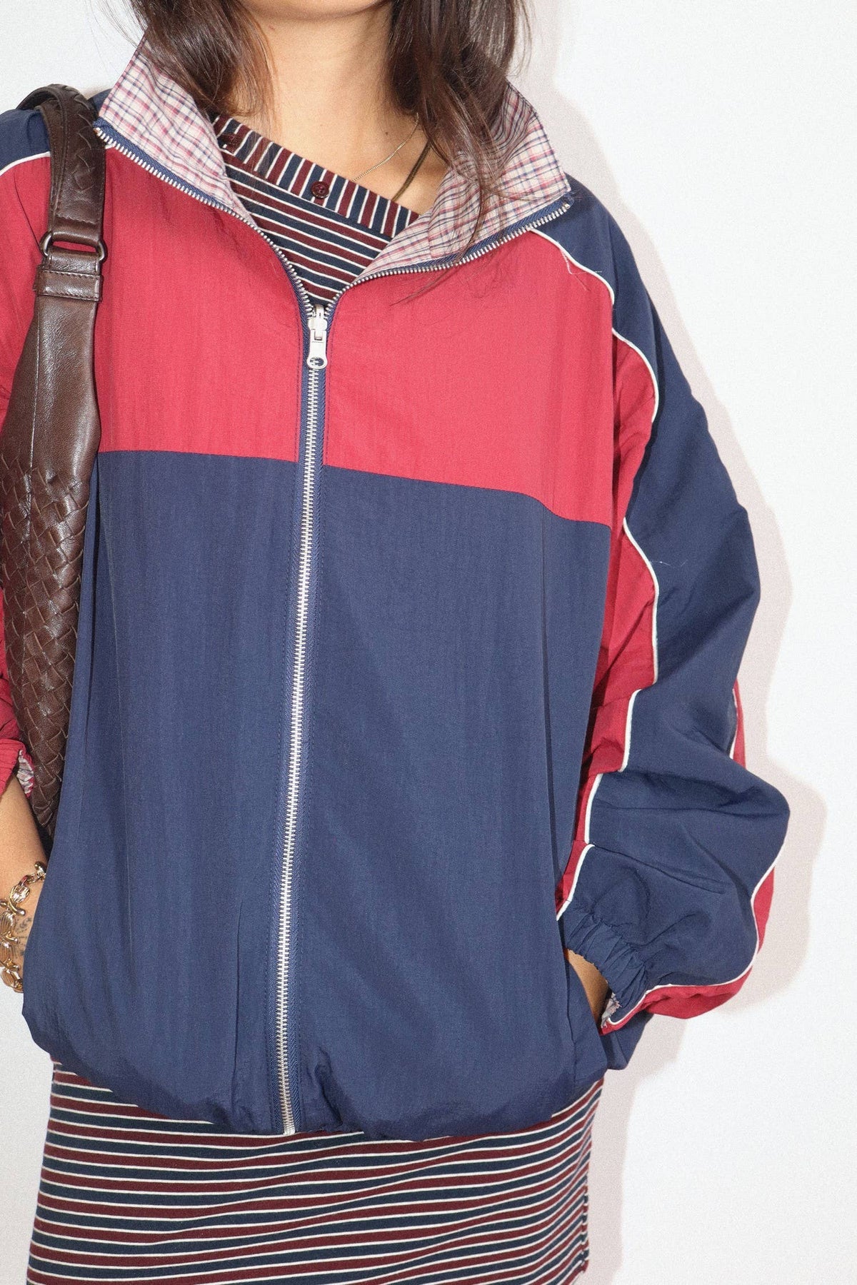 Retro Reversible Windbreaker Jacket
