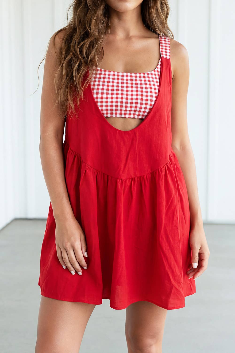 Gingham Activewear Romper
