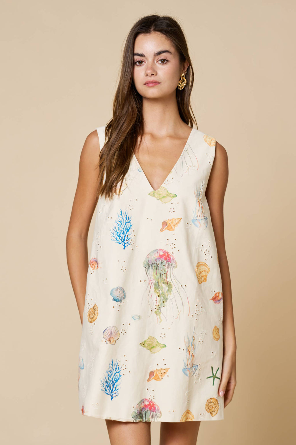 Seashell Coastal Shift Dress