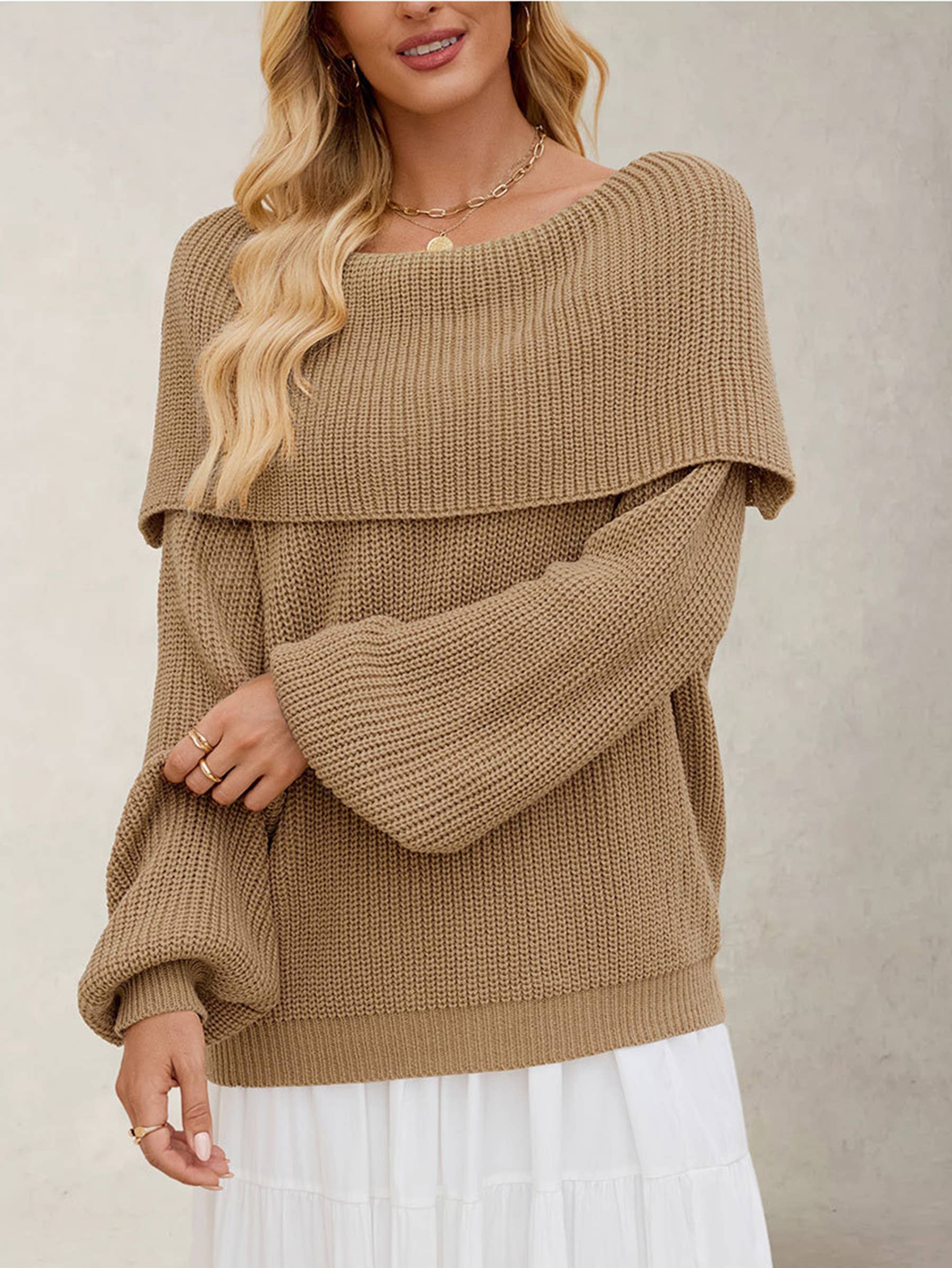 Hailey Off The Shoulder Pullover Sweater