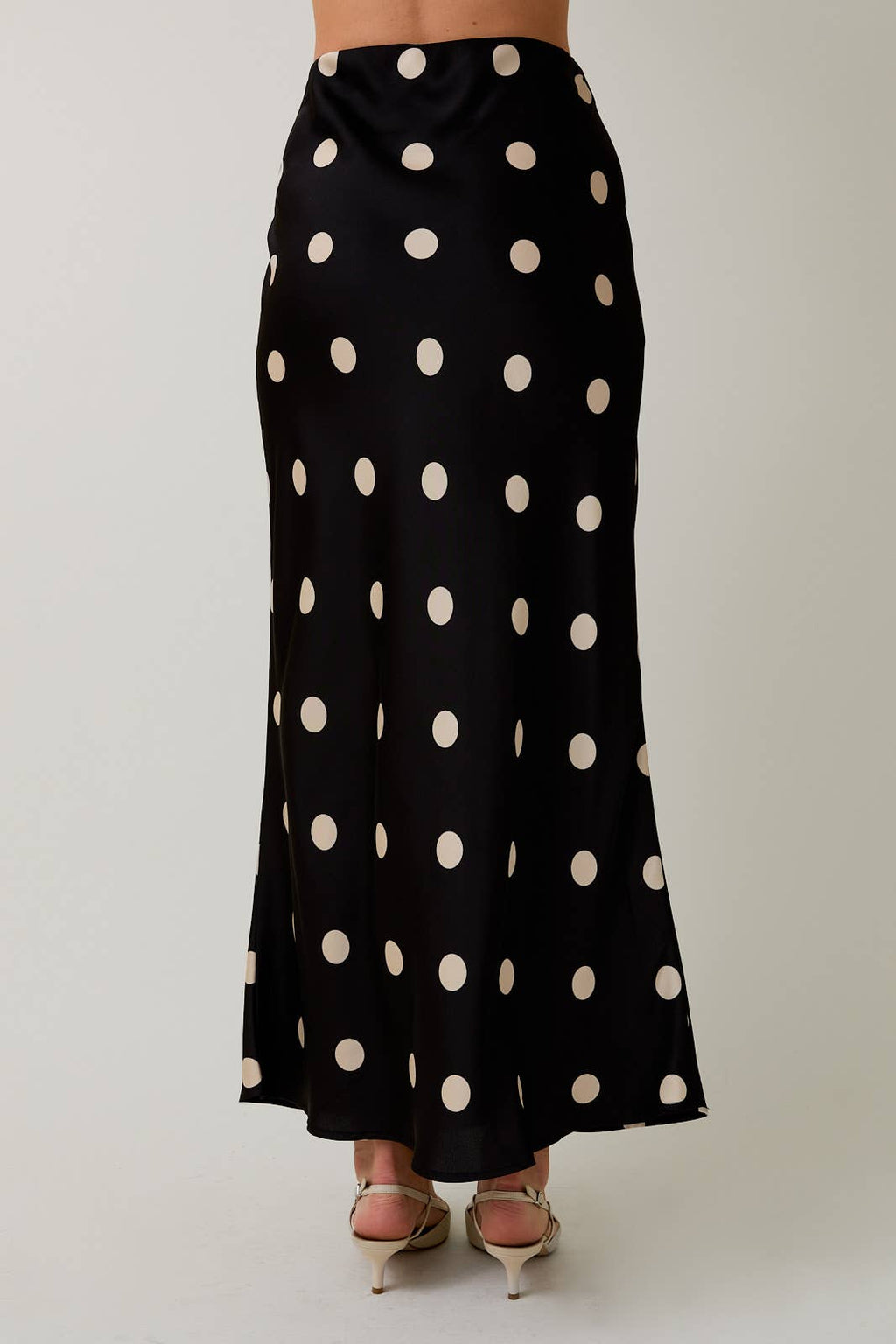 Sally Polka Dot Satin Skirt